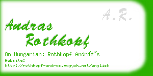 andras rothkopf business card